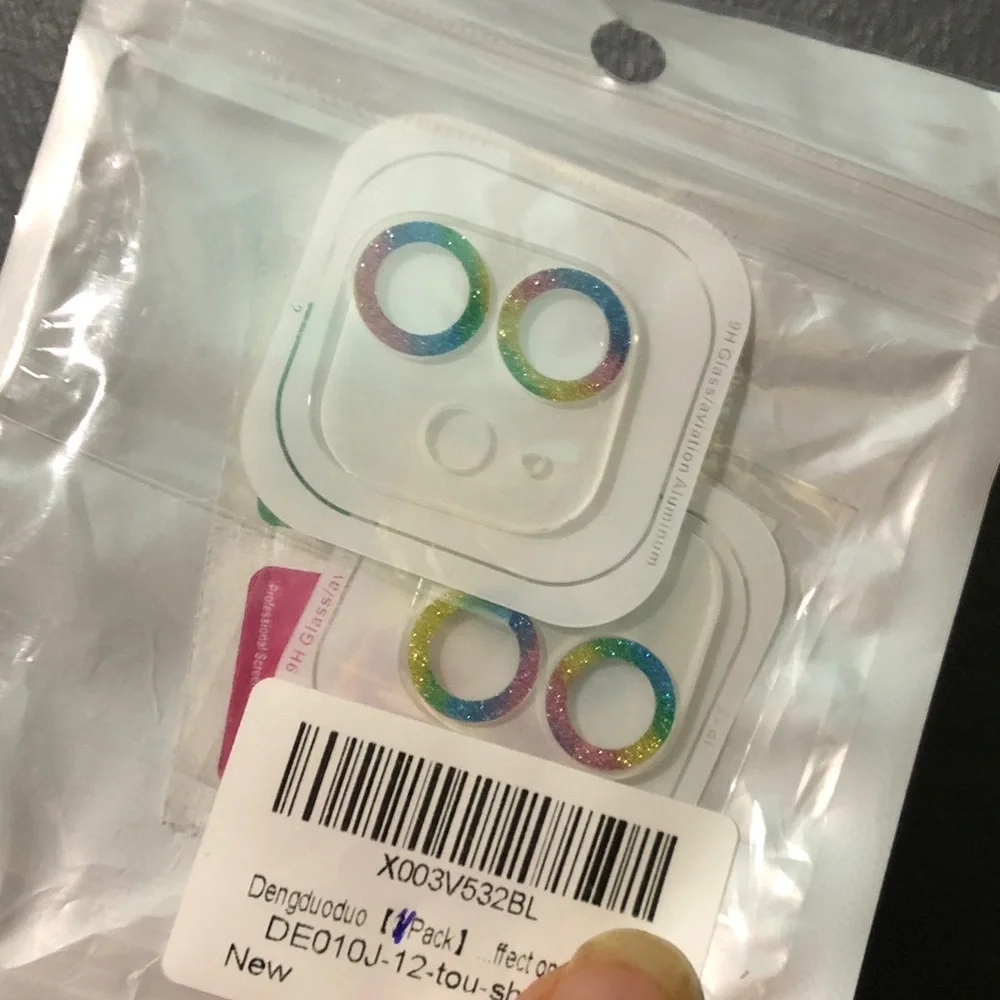 set of two camera cover lenses for iPhone 12